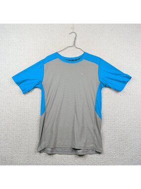Nike Blue Color Block Dri-Fit Tee Training Running Shirt Youth Boy Sz XL (Men S)